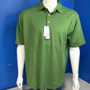 NWT Turtleson Solid Pique Polo FERN green Size L